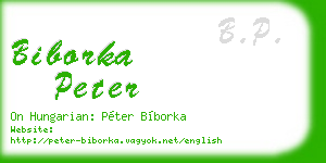 biborka peter business card