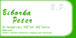 biborka peter business card